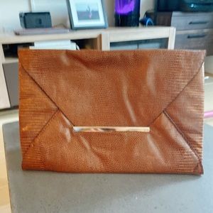 NWT BCBG Brown Clutch